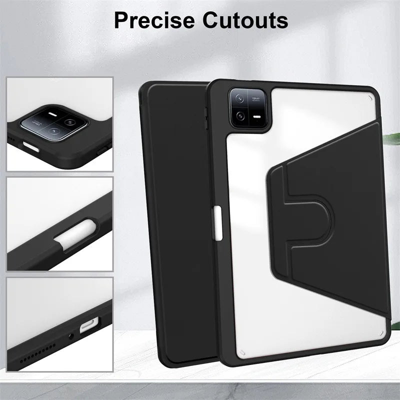 Shockproof Smart Case For Xiaoxin Pad 2024 11pro 12.7 2025 Funda Lenovo Tab M11 TB-330FU TB-331FC Rotation Cover With Pen holder
