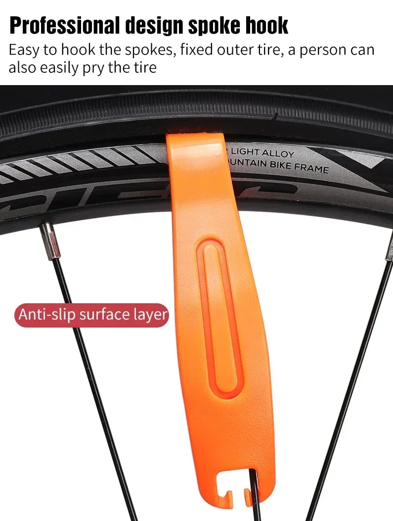 3Pcs Bicycle Tyre Tire Lever Ultralight Nylon Bike Tire Pry Bar Mountain Bike Tire Change Rim Spoon Cycling Crowbar Removal Tool