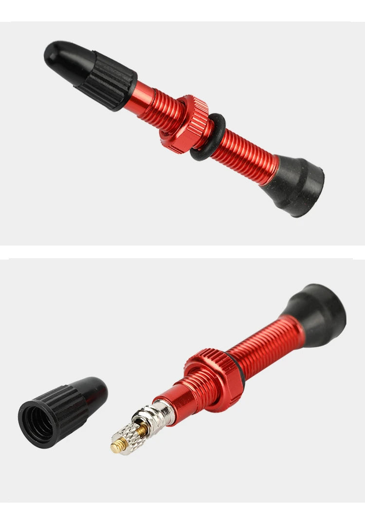 2pcs/bag Bicycle Bike Tubeless Presta Valves Stems Aluminium Alloy 40mm 44mm 48mm 60mm 80mm with Valve Core Removal Tool