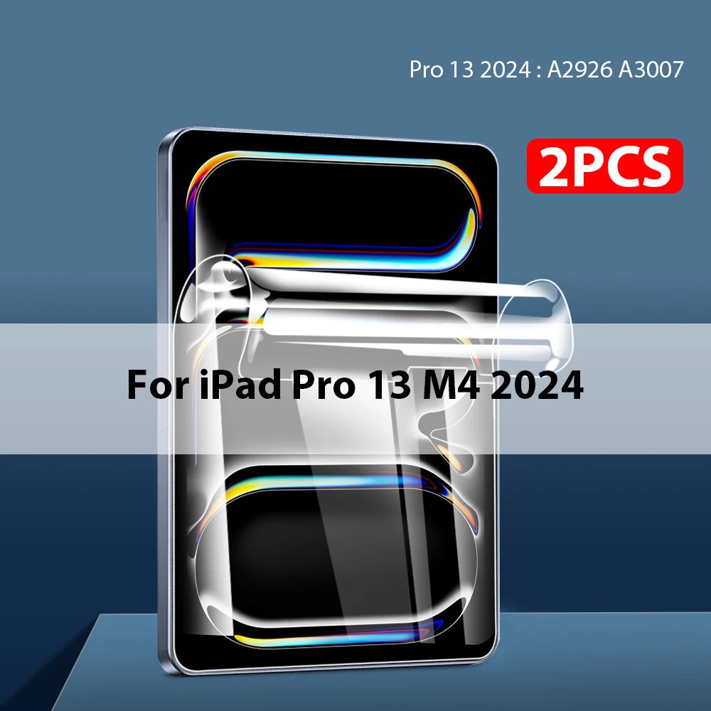 Hydrogel Film For Ipad Pro 11 13 M4 M2 12.9 Air 5 4 3 2 Screen Protector For Ipad 10 9 10th 9th Generation Mini 6 10.2 10.9 2024