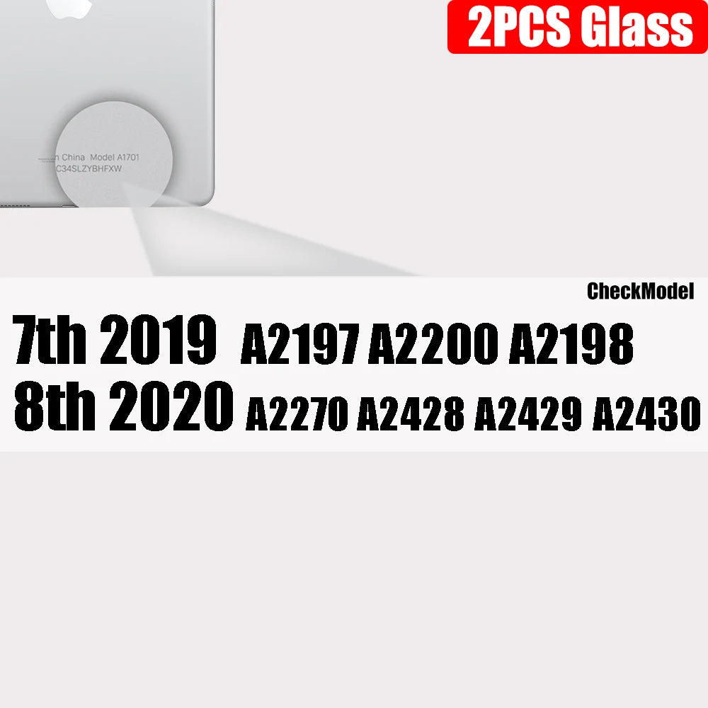 2pcs Clear Tempered Glass For Ipad 9 8 7 6 5 9th Generation 8th 7th 6th Screen Protector For Ipad Pro 11 10.5 9.7 Air 5 4 Mini 6