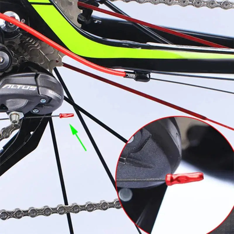 30/50/100Pcs Multiple Colors Aluminum Alloy Bicycle Brake Shifter Inner Cable Tips Wire End Cap Cable Line Core Cap Cover Gear