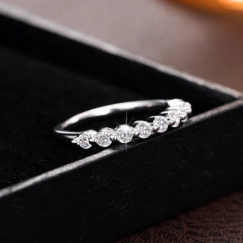 Cubic Zirconia Thin Rings for Women Wedding Engagement Accessories Minimalist Female Rings Statement Jewelry Drop Ship