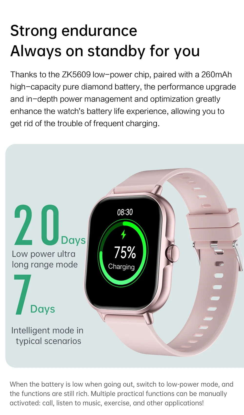 2024 2.01'' Smart Watch Bluetooth Call Play Music Smartwatch Fitness Sport Waterproof Watches for Men Women iPhone Android