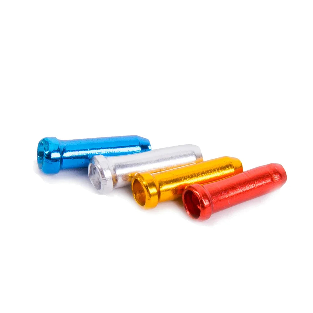 50/100pcs Bicycle Cable End Caps Aluminum Alloy Bike Brake Shifter Cable Tips Wire End Cap Multiple Colors Bike Line Core Caps
