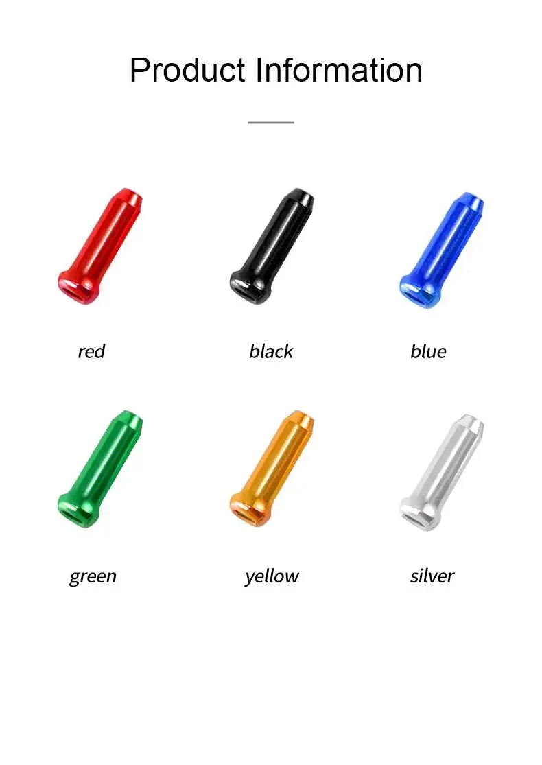 30/50/100Pcs Multiple Colors Aluminum Alloy Bicycle Brake Shifter Inner Cable Tips Wire End Cap Cable Line Core Cap Cover Gear