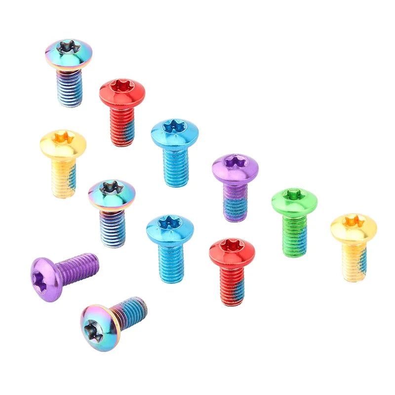 Bike Disc Brake Rotor Fixing Screw 12PCS T25 Bicycle screws Steel Alloy for MTB Road Bike 6-Bolt Plate Bicycle accessories