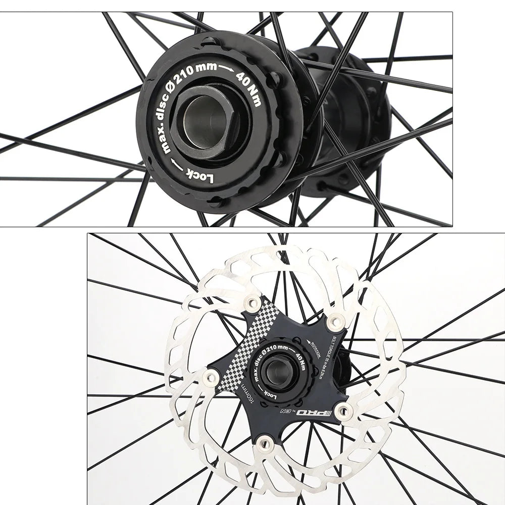 Bicycle Centerlock Lockring and Spacer Bike Center Lock Cover Wrench for 6 Bolt Disc Brake Rotor Wheelset Hub Aluminium Alloy