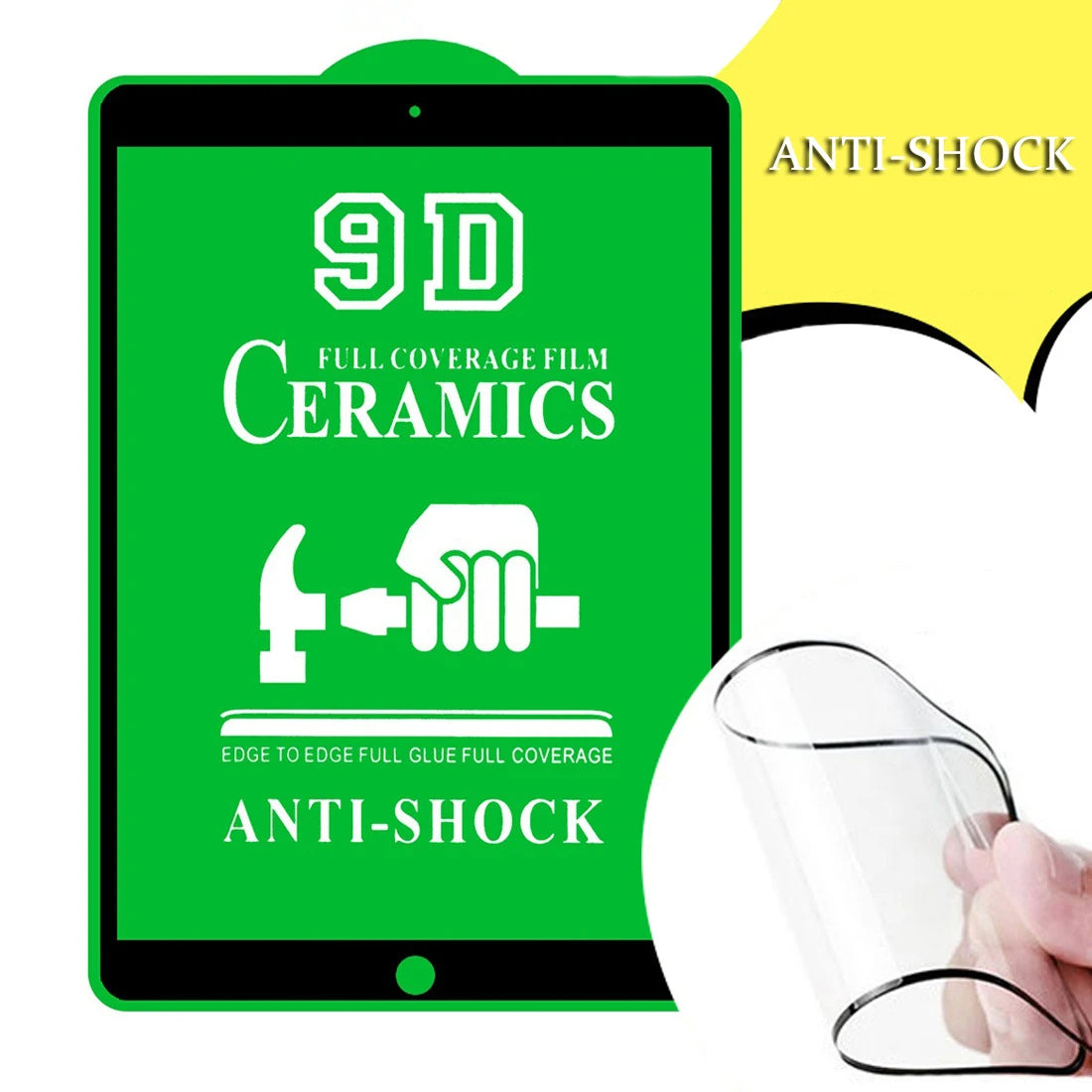 Screen Protector for iPad 5 6 7 8 9 10 Air 1 2 3 4 Pro 2024 13 Mini 11 12.9 inch Ceramics Full Coverage Clear 9D Anti-explosion
