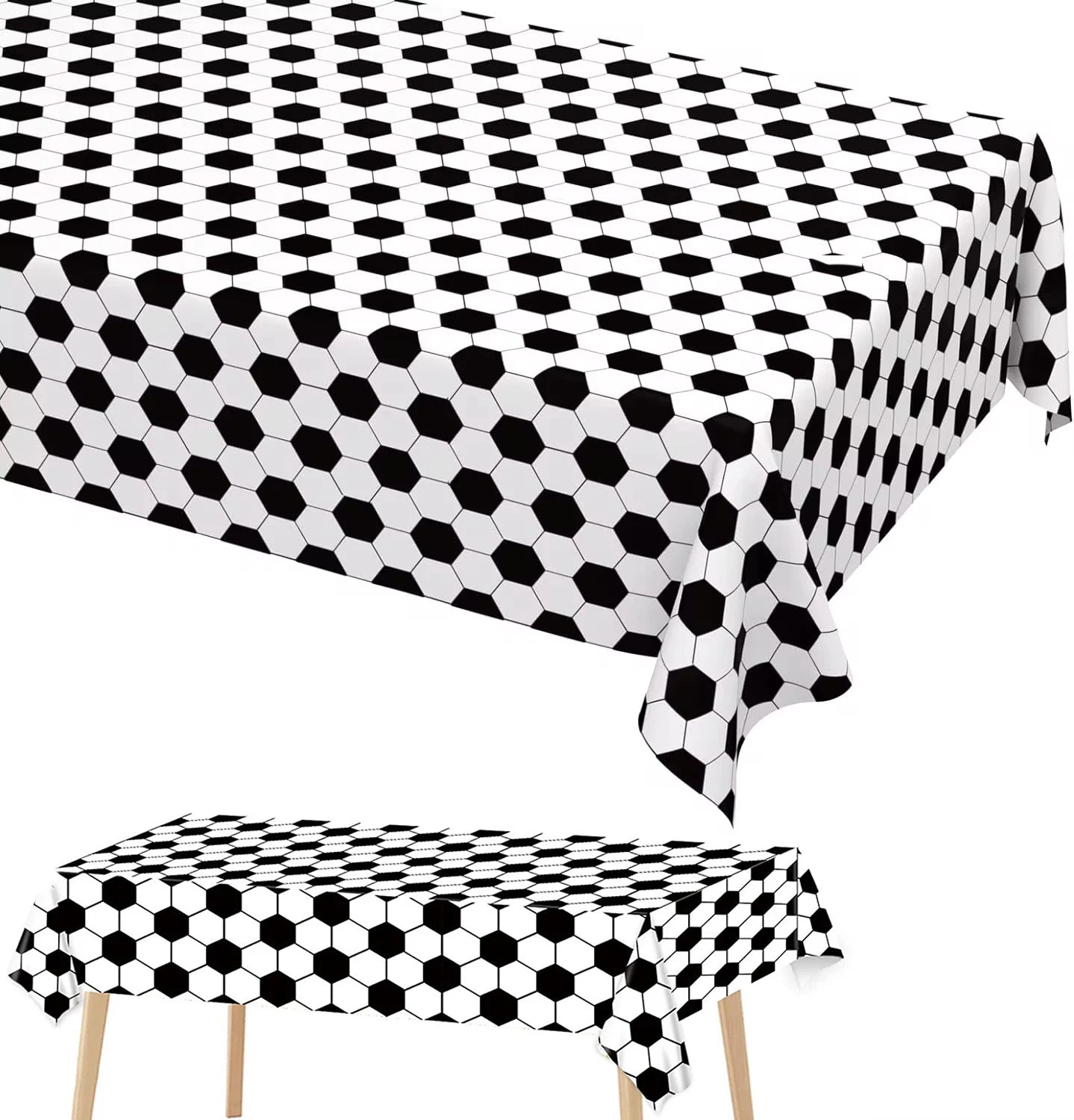 Soccer Theme Tablecloths Football Birthday Party Decorations Soccer Rectangular Plastic Table Cover Perfect for Game Day Parties