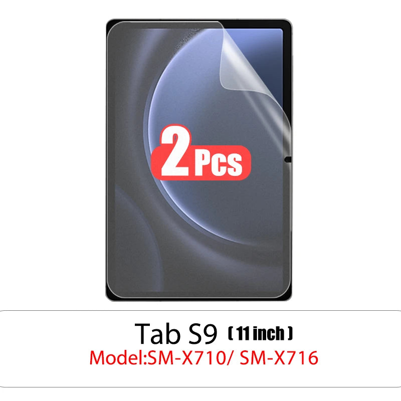 2pcs Pet Screen Protector For Samsung Galaxy Tab S7 Fe S9 Fe A9 Plus S6 Lite S7 S8 S9 A8 Plus Protective Clear Film No Glass