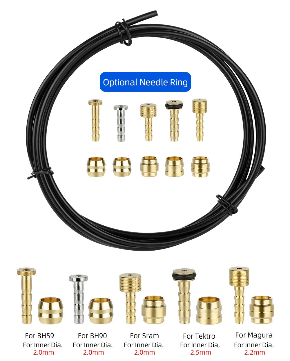 2500mm Bicycle Hydraulic Disc Brake Hose for Shimano BH59 BH90 Sram Magura Tektro 3 Layers Oil Tube Pipe Cycle Brake Replacement