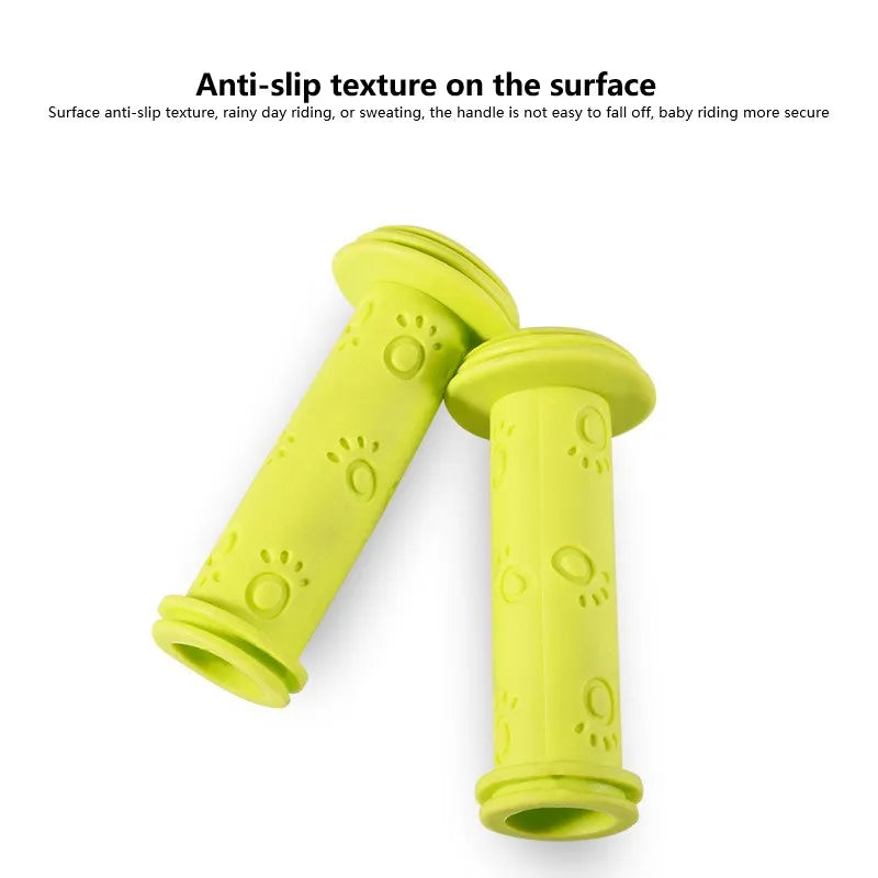 1 Pair Rubber Bike Bicycle Handlebar Grips Anti-slip Kids Girls Boys Scooter Handlebar Colorful Streamers Decoration Ribbon
