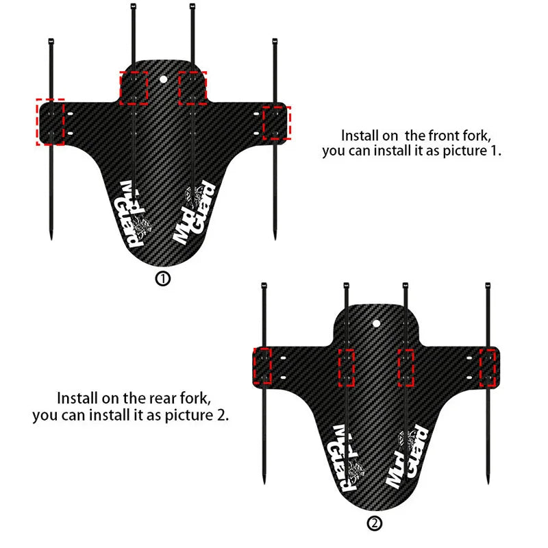 Bicycle Fenders Carbon Fiber Front Rear MTB Road Bike Tire Wings Mud Guard Bicycle Tire Wheel Fenders Bike Parts