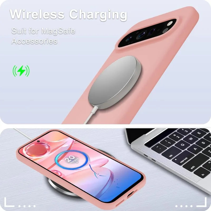 Fashion Liquid Silicone Case for Google Pixel 9 Pro XL 8A 7A 6A 5A Soft Skin Feeling TPU Cover for Google 6 7 8 9 Pro 8Pro 7Pro
