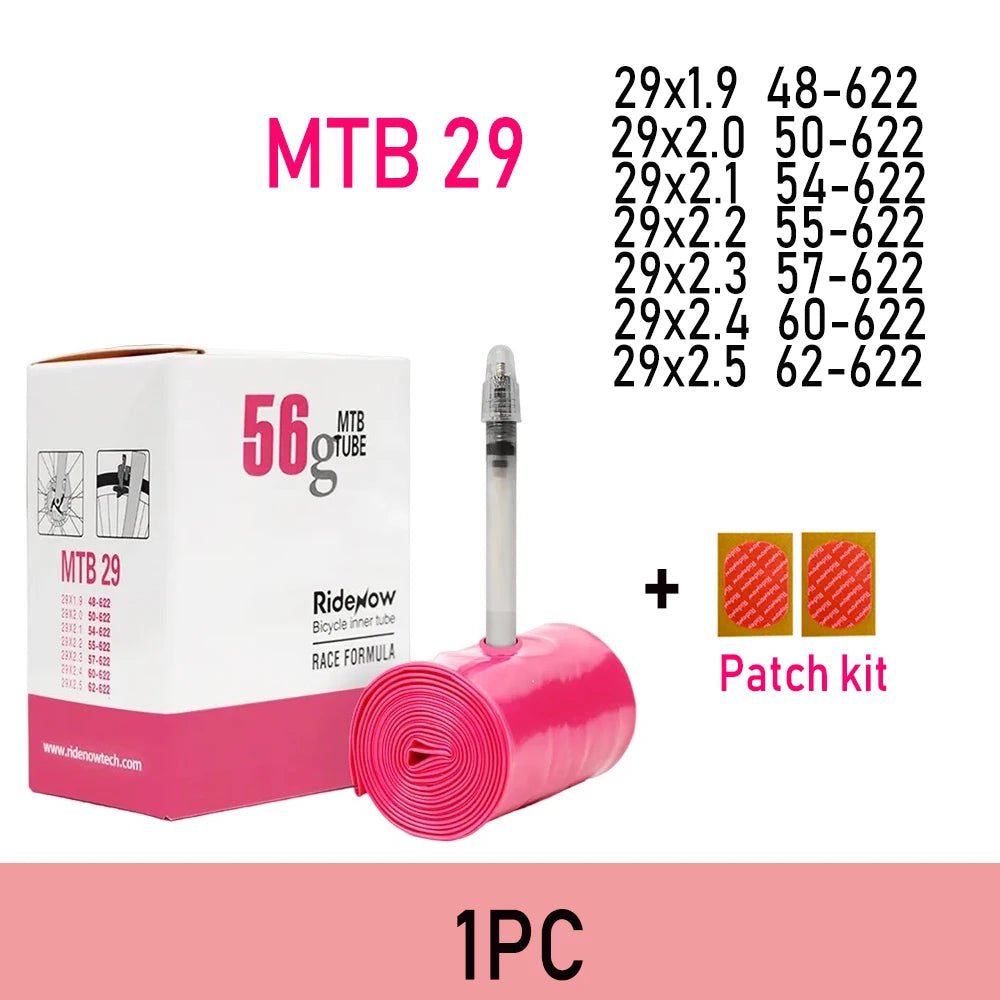 RideNow TPU MTB Bicycle Inner Tube 700Cx18C 23C 25C 28C 32C 35C 37C 38C 40C Gravel Ultralight Inner 26 /27.5 /29 Inch Bike Tire