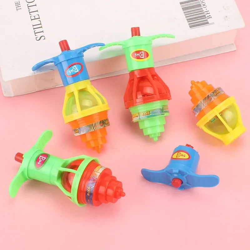 10Pcs LED Light Up Glitter Top Spin Toy - Perfect for Kids Birthday Party Favors, Easter Gift Fillers Classroom Prizes
