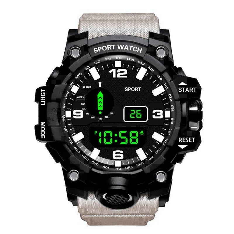 YIKAZE Sports Watch Men's LED Digital Watches Multifunction Military Waterproof Fitness Electronic Watch For Man