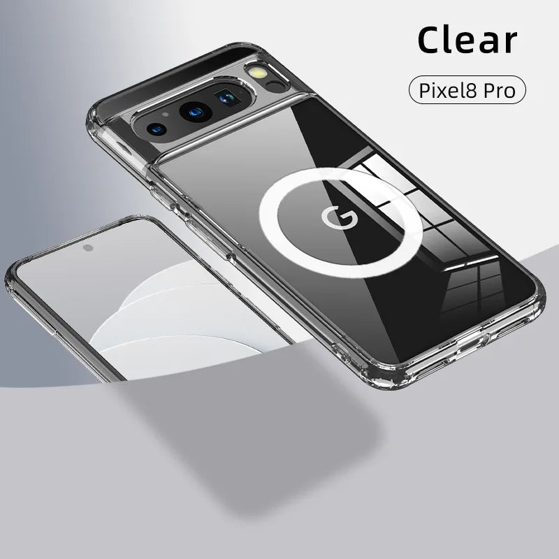 2025 Fashion Magnetic Case For Google Pixel 9 Pro 8 8A 7 Dull Polish Wireless Charger Cover Anti-knock Cases For Pixel7A Pixel9A