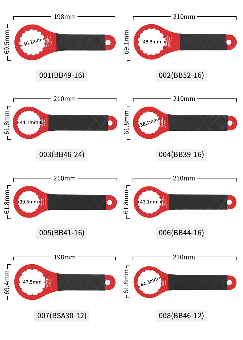MUQZI Bottom Bracket Wrench MTB Tools Bicycle Repair Tools For SRAM DUB BSA30 T47 For Shimano XTR BB93 MT800 BBR60 BB9000