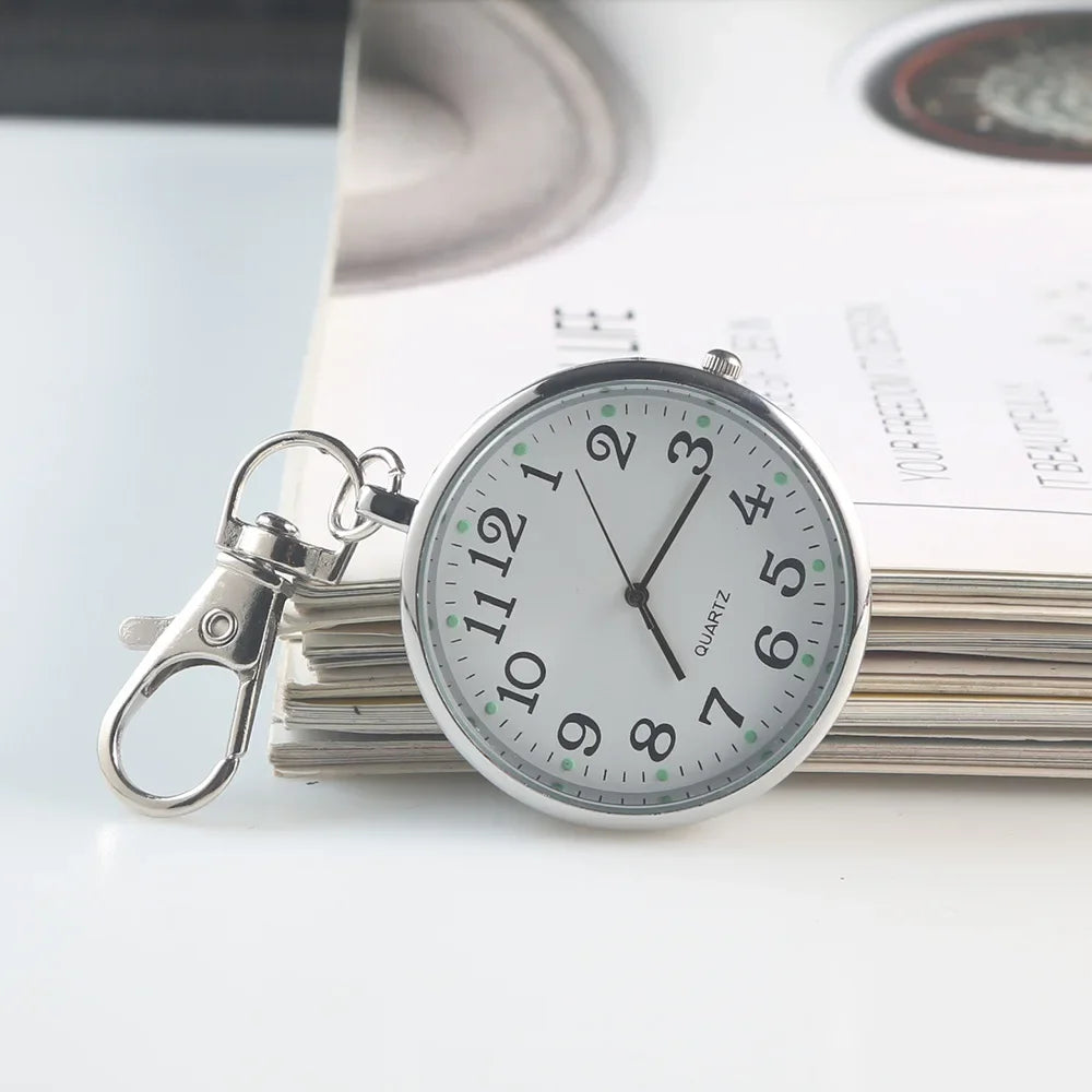 New Pocket Watch Keychain Remote Control With Battery Student Doctor Medical Vintage Watch
