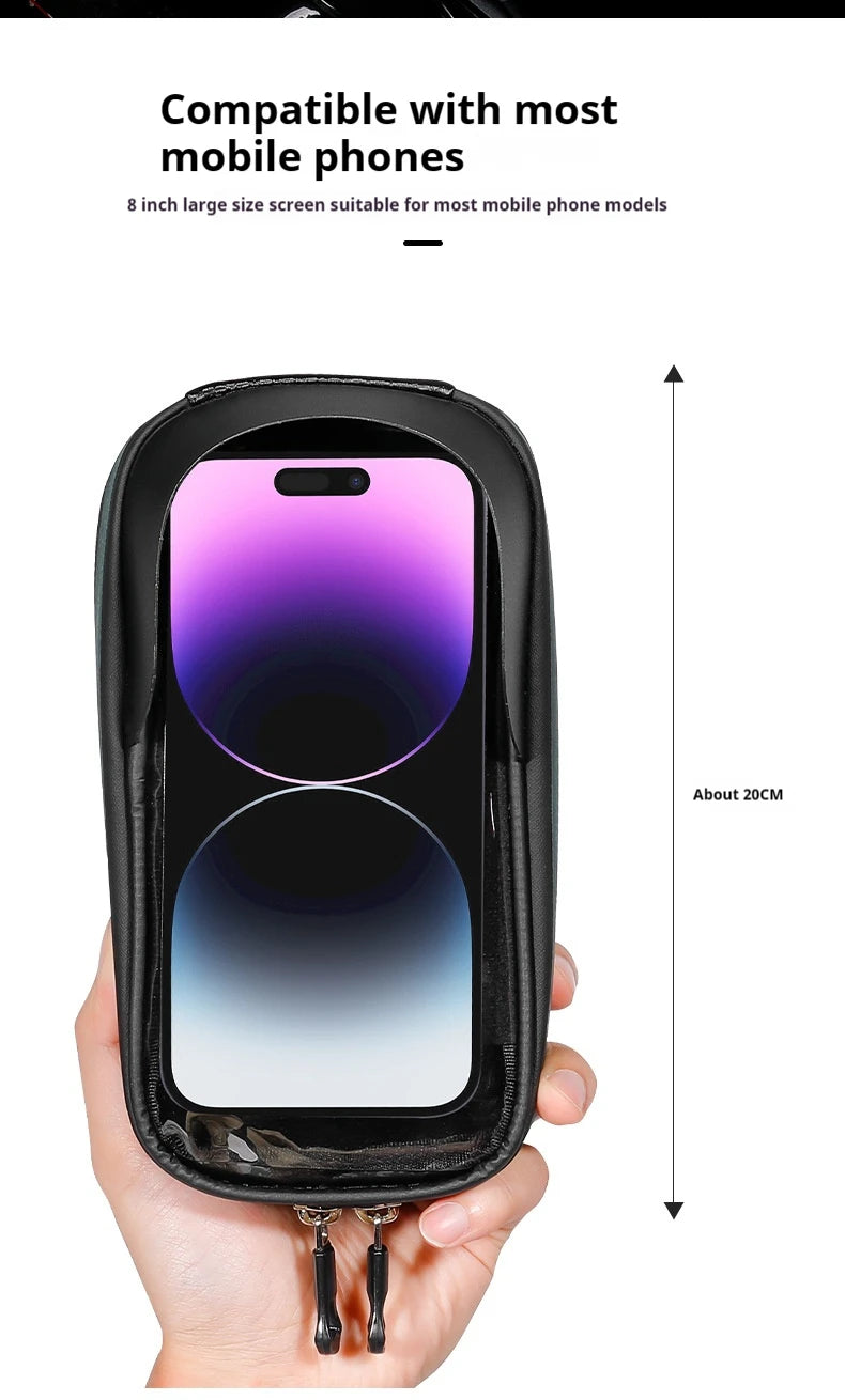 ESLNF Hard Shell Phone Bag Cycling Bag Handlebar Bag Waterproof Large Capacity Touchscreen Compatible Bicycle Accessories