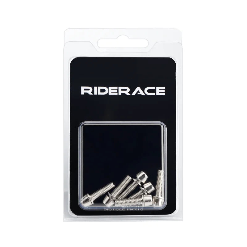 6pcs/set Bicycle Handlebar Screws Titanium-plated Colorful Stainless Steel M5*18MM MTB Bike Handle bar Stem Riser Screw In Bolts