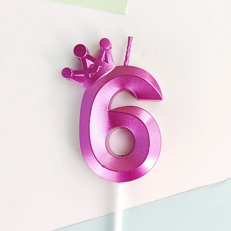 Happy Birthday Cake Crown Digital Candle Crown Children's Party Decoration Ornaments Opera Digital Celebration Candle