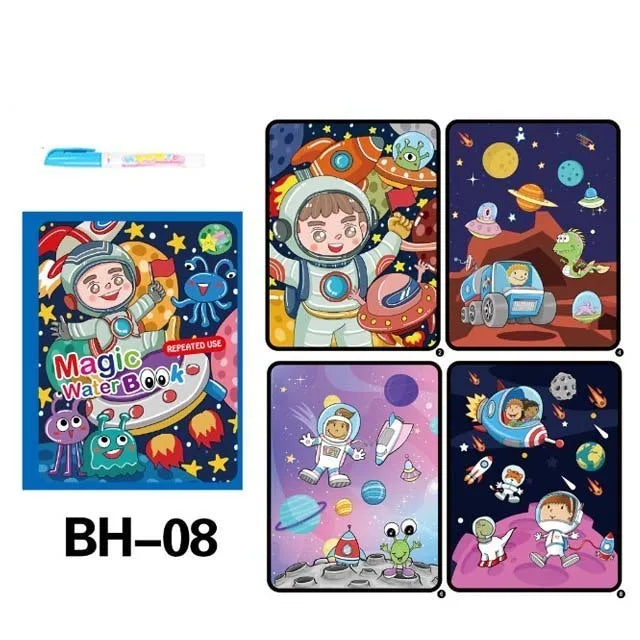 Montessori Toys Reusable Coloring Book Magic Water Drawing Book Painting Drawing Toys Sensory Early Education Toys for Children