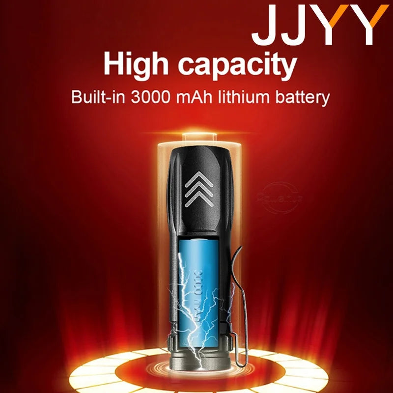 Mini Keychain Lamp Keychain Pocket Torch USB Rechargeable LED Light Flashlight Lamp Waterproof Keychain Light 1PC