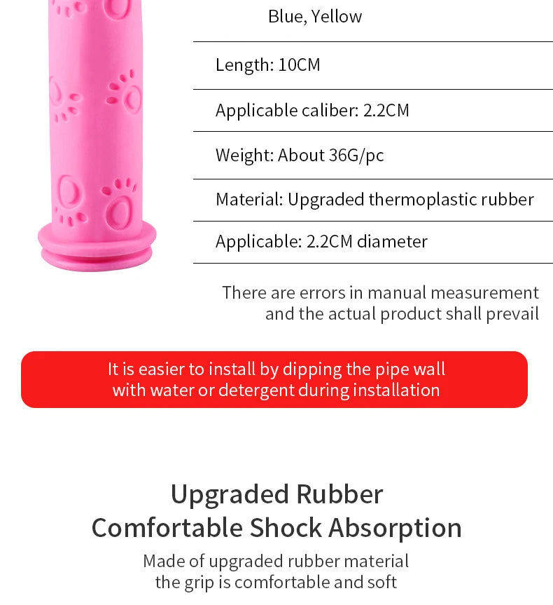 1 Pair Rubber Bike Bicycle Handlebar Grips Anti-slip Kids Girls Boys Scooter Handlebar Colorful Streamers Decoration Ribbon