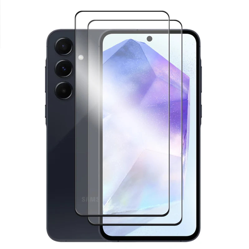 For Samsung Galaxy A55 5G Glass For Samsung A05s A05 A15 A25 A35 A55 Tempered Glass 2.5D Full Cover Glue Screen Protector Film