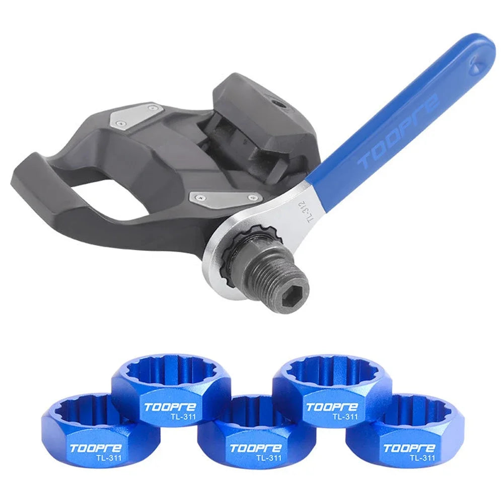 TOOPRE Bicycle Pedal Disassembly Tools Mountain Road Bike Lock Pedal Axle Spindle Shaft Installation Removal for 10-teeth Pedals