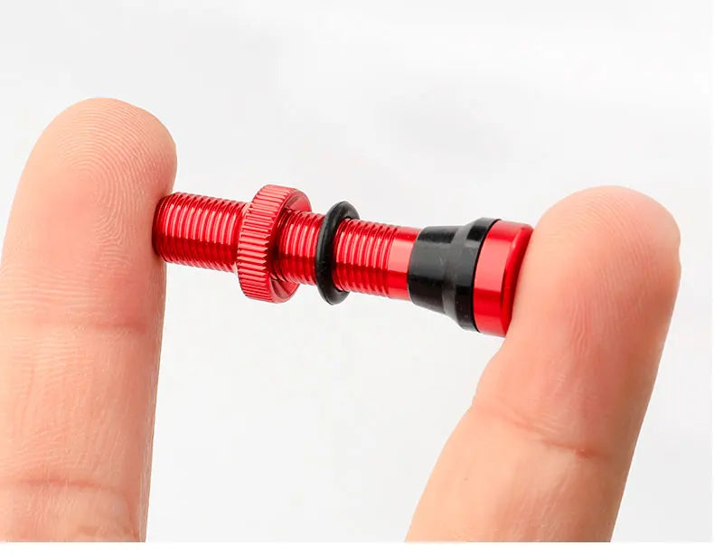 Deemount 2PCS Bicycle Tubeless Schrader Nipple A/V Valves Brass Core CNC Machined Anodized for MTB Road Bike Tubeless Rims