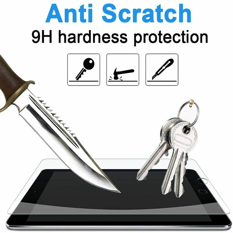 For iPad 10.2 9th 8th 7th Pro 9.7 10.5 10.9 11 Air Mini 6 5 4 3 2 1 7.9 2021 2020 2019 2018 2017 Tempered Glass Screen Protector