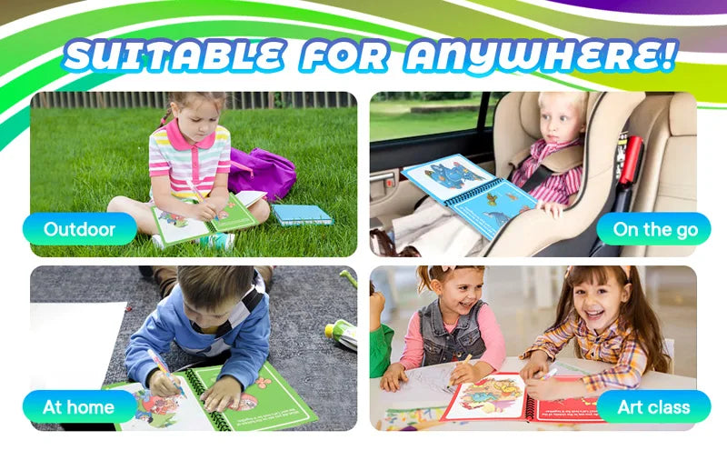 Montessori Toys Magic Water Drawing Book Kids Educational Games Paintings Children Coloring for Babies From 1 Year to 3 Toys