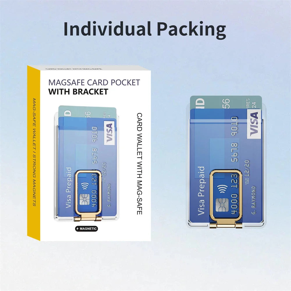 Strong Magnetic Magsafe Transparent Wallet For iPhone 15 16 Pro Max 14 13 12 Card Bag Cover For Samsung S24 S23 or Xiaomi 14 13