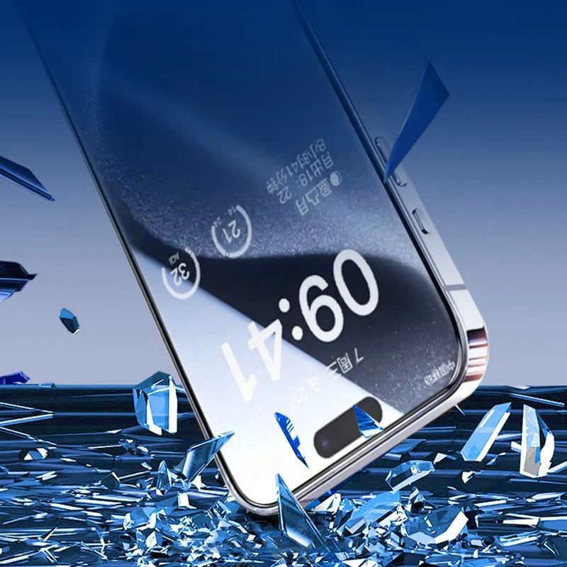 2PCS Private Tempered Glass For iphone 15 Pro Max Full Cover Screen Protector For 16 15 14 13 12 11 8 Anti-spy Protective Glass