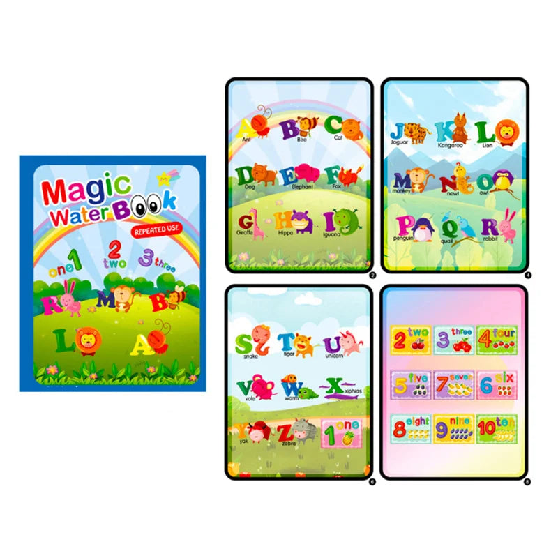 Montessori Toys Reusable Coloring Book Magic Water Drawing Book Painting Drawing Toys Sensory Early Education Toys for Children