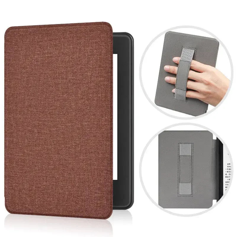 For Kindle 11th Generation 2024 Case 6'' with Hand Strap Kindle 6 inch Case Ebook C2V2L3 Auto Wake Sleep Cover PU Leather Funda