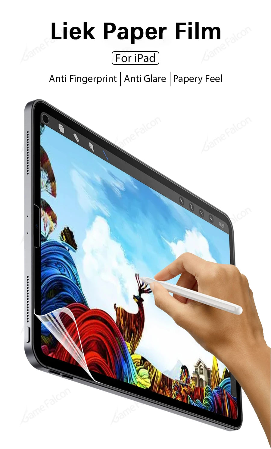 For iPad 10 9 9th 10th Generation 10.9 Pro 13 11 M4 M2 12.9 6th Paper Film Like Screen Protector Air 5 4 3 Mini 6 10.2 Paperfeel