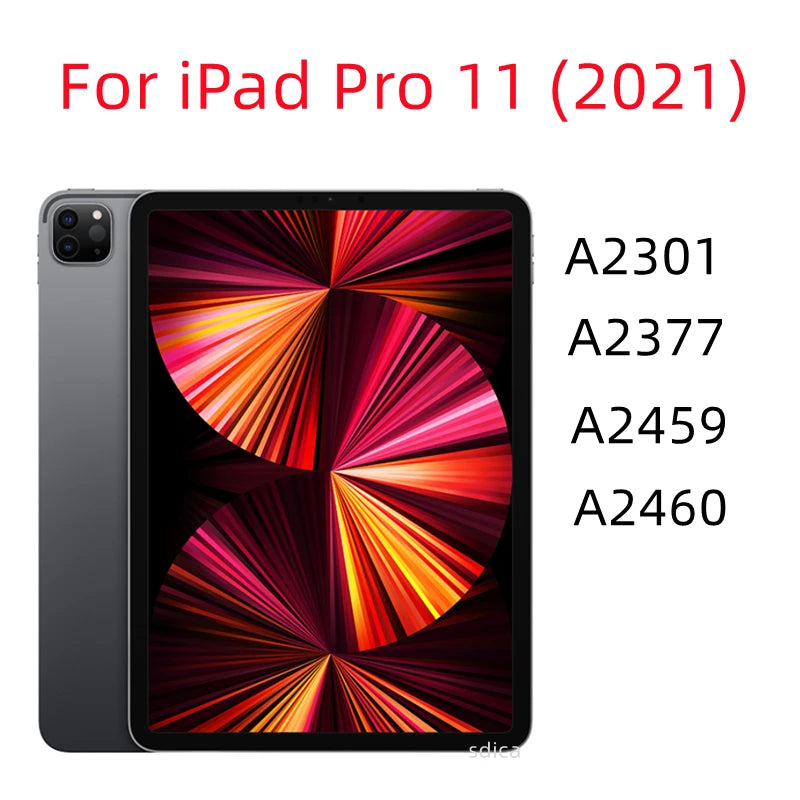 For iPad 10.2 9th 8th 7th Pro 9.7 10.5 10.9 11 Air Mini 6 5 4 3 2 1 7.9 2021 2020 2019 2018 2017 Tempered Glass Screen Protector