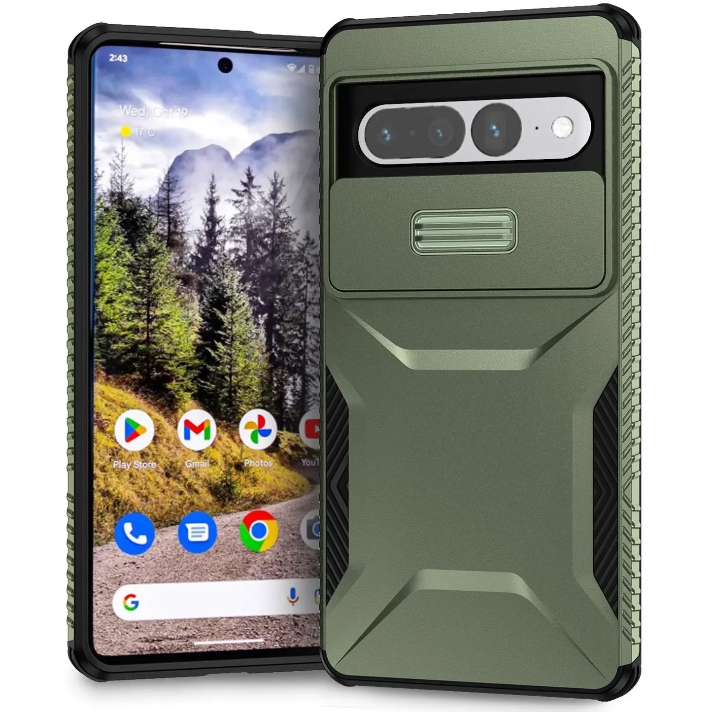 Military-grade Anti-fall and Anti-slip Camera Lens Slide Out Phone Case for Pixel 7 7PRO 7A 8 8PRO 8A 9/9PRO 9PRO XL Hard shell