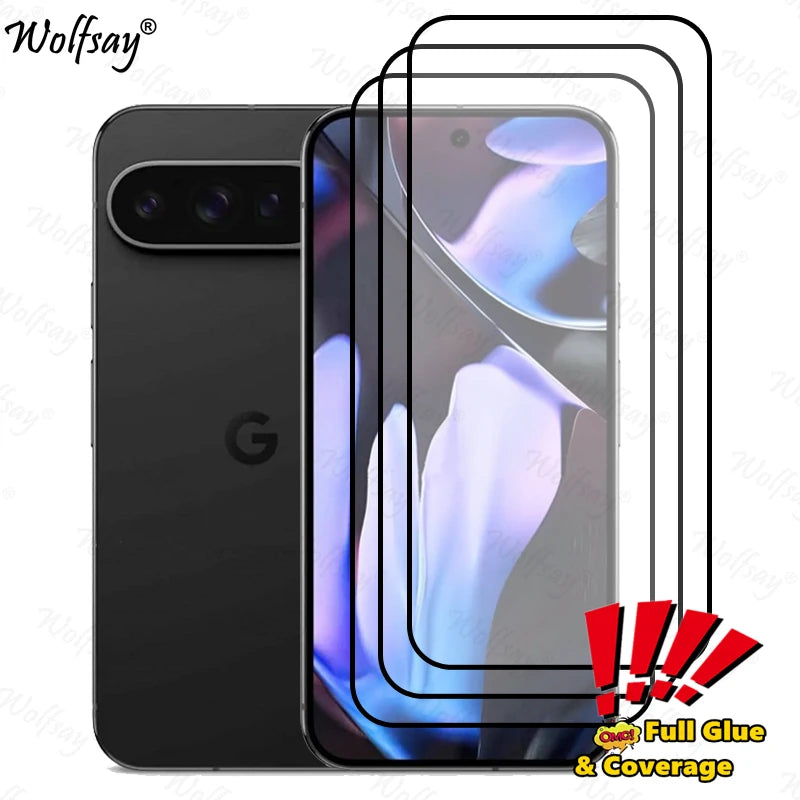 Full Cover Screen Protector For Google Pixel 9 Pro Tempered Glass Pixel 6A 7A 8A 7 8 9 Pro XL Glass For Google Pixel 9 Pro Glass