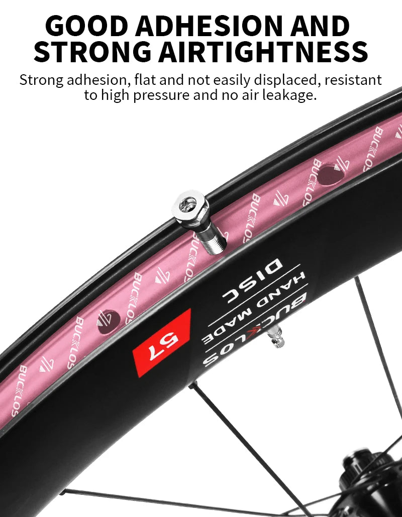 BUCKLOS MTB Bicycle Tubeless Rim Tapes 10M MTB Tire Liner Vacuum Tire Pad 17-35MM Road Bike Rim Tape Strips Cycling Wheel
