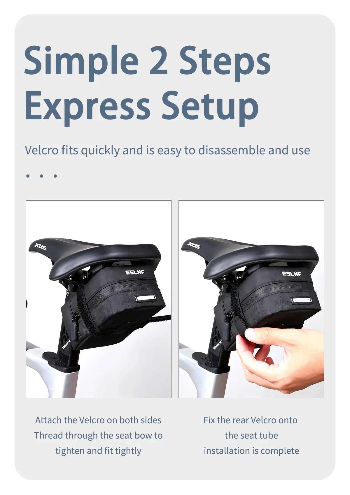ESLNF Bicycle Bag Large Capacity Tail Rear Cycling Rear Seat Waterproof Saddle Bag MTB Road Bicycle Storage Bag Bike Accessories