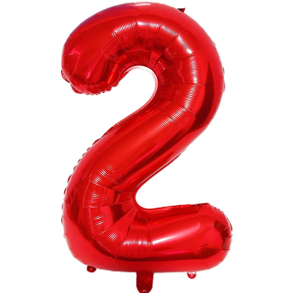 Multi Color Large Numbers 6 Balloon 32Inch 1 2 3 4 5 6 7 8 9 Birthday Ball Red Digit Bachelorette Balloons Figure Golob Balloons