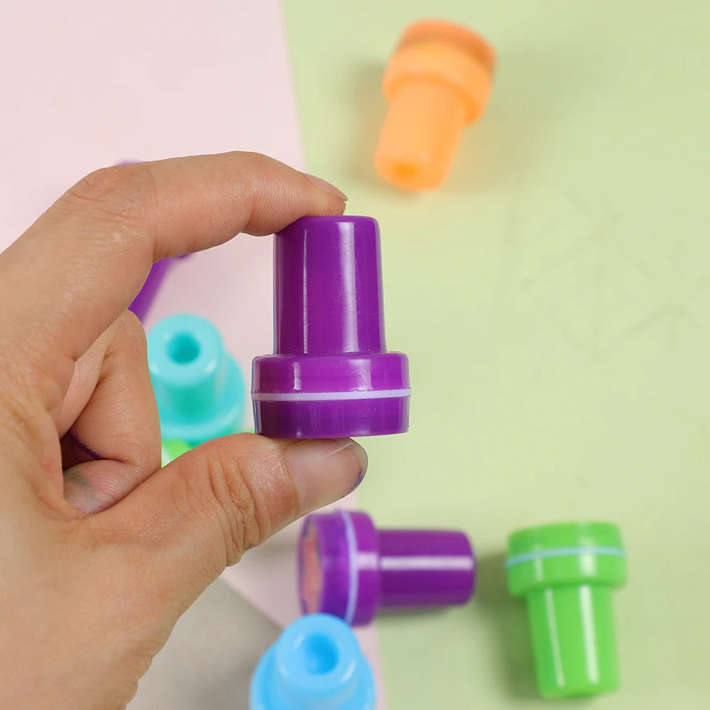 20pcs Assorted Stamps for Kids Self-ink Stamps Children Toy anima Smiley Face Seal Scrapbooking DIY Painting Photo Album Decor 