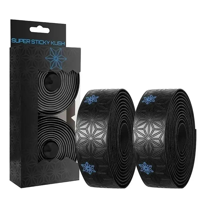 1 Pair Anti-Slip Road Bike Handlebar Tape PU Shock Handle Bar Tape w/ Bar End Plugs Bicycle PU Anti-Vibration Wrap Tape Bartape