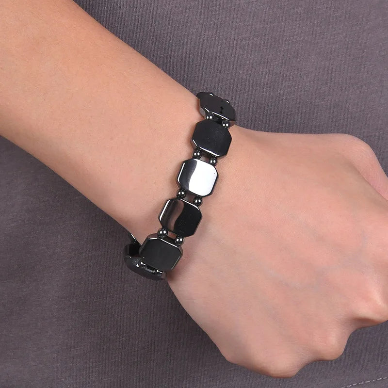 Natural Stone Double Layer Tiger Eye Lymphatic Detoxification Bracelet for Men and Women Magnetic Therapy Weight Loss Bracelet